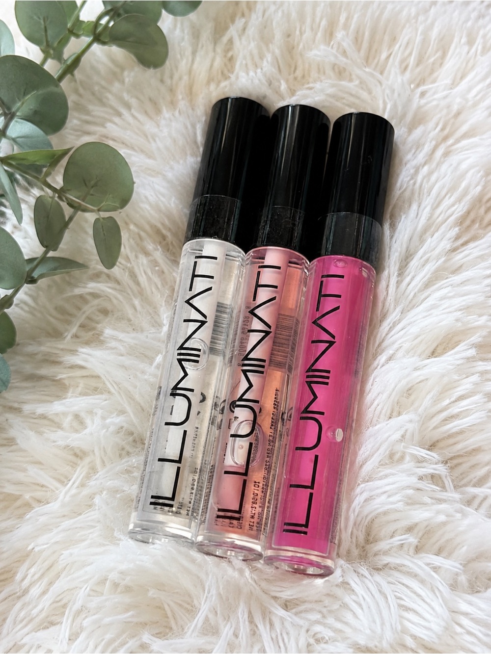 Illuminati Hydrating Lip Gloss - Pink, Peach & Clear Set